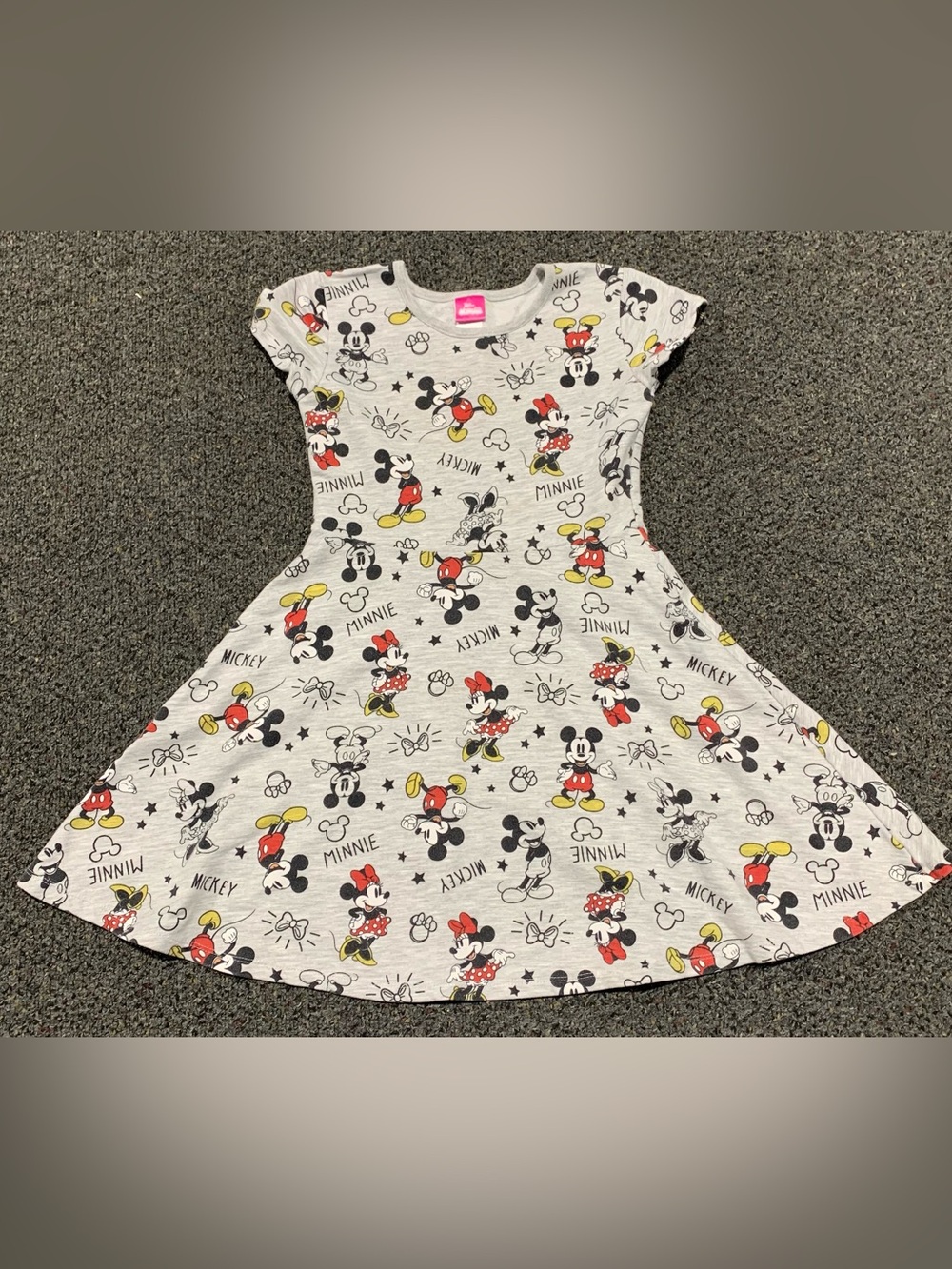 Disney Mickey and Minnie Mouse girls size 7/8 double sided dress